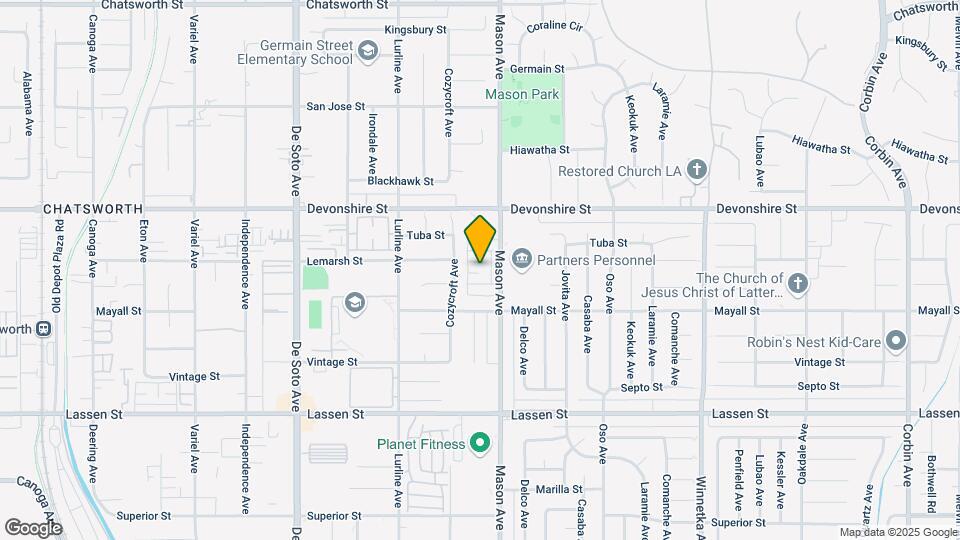 10201 Mason Ave Map and Location Details