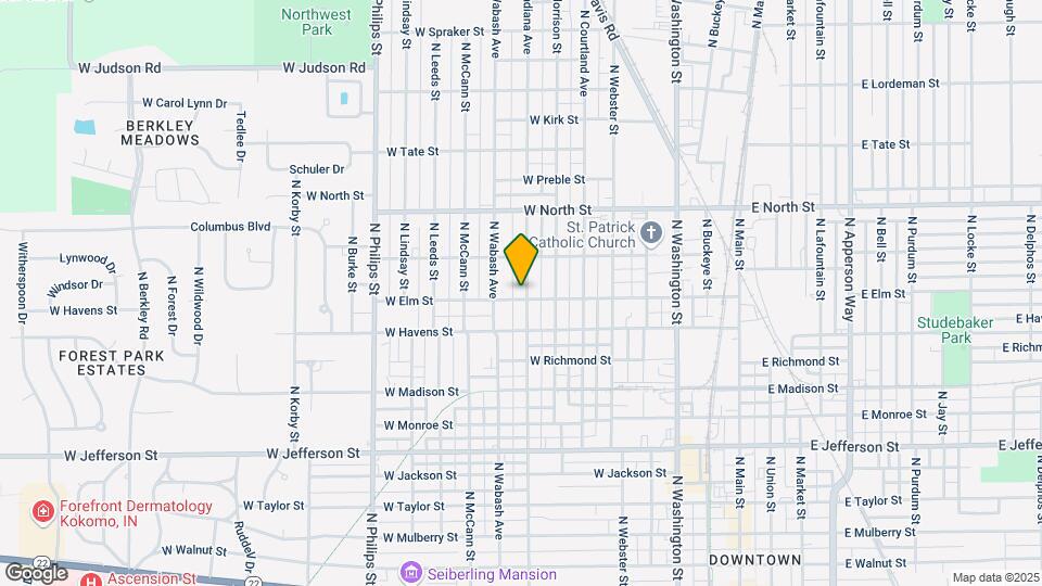 1101 N Indiana Ave Map and Location Details