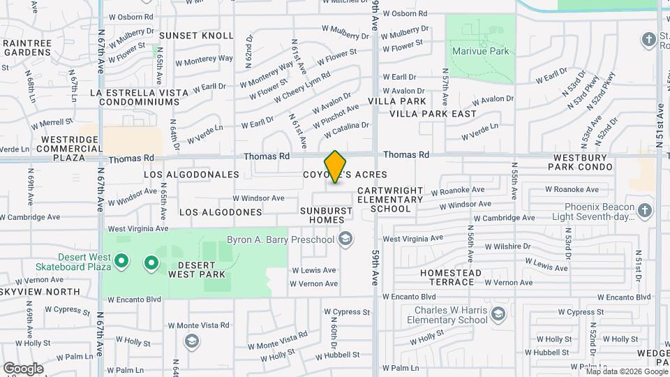 6002 W Roanoke Ave Map and Location Details