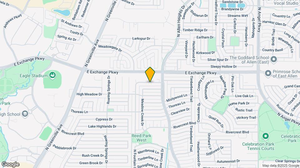 1114 Sandy Creek Dr Map and Location Details