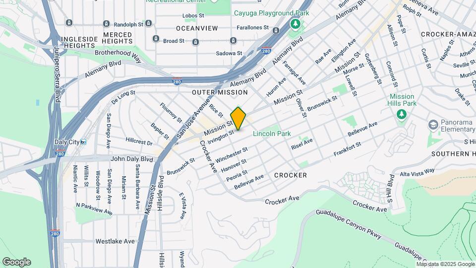 267 Irvington Street, Unit Middle Floor Map and Location Details
