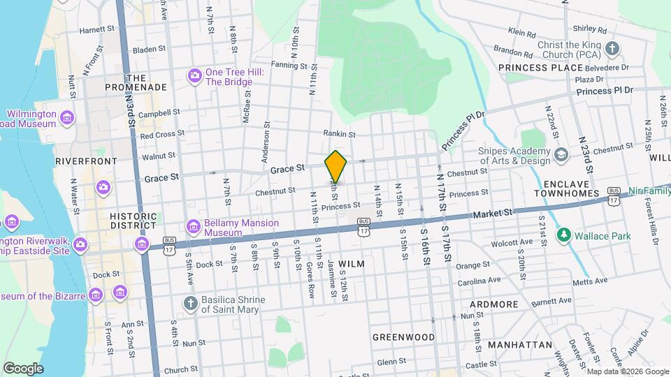 1202 Chestnut St Map and Location Details