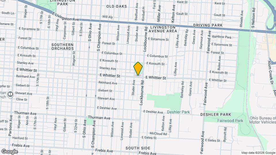 1213 E Whittier St Map and Location Details