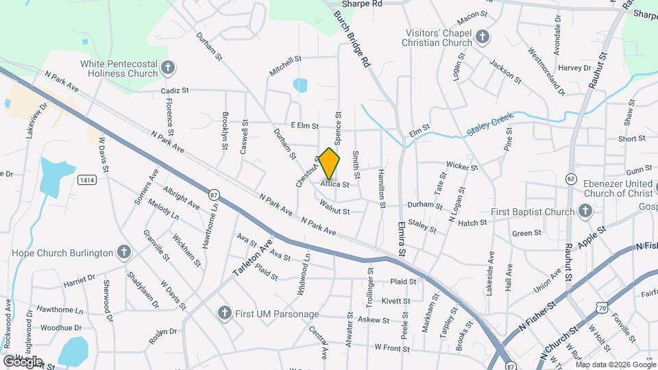 1106 Attica St Map and Location Details