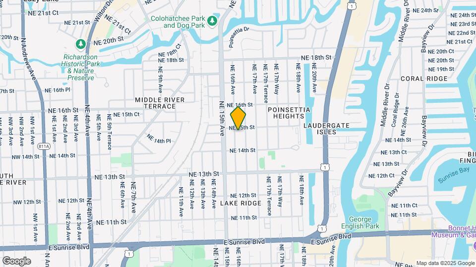 1434 NE 16th Ave Map and Location Details