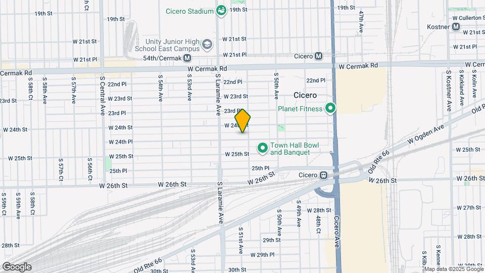 5108 W 24th Pl Map and Location Details