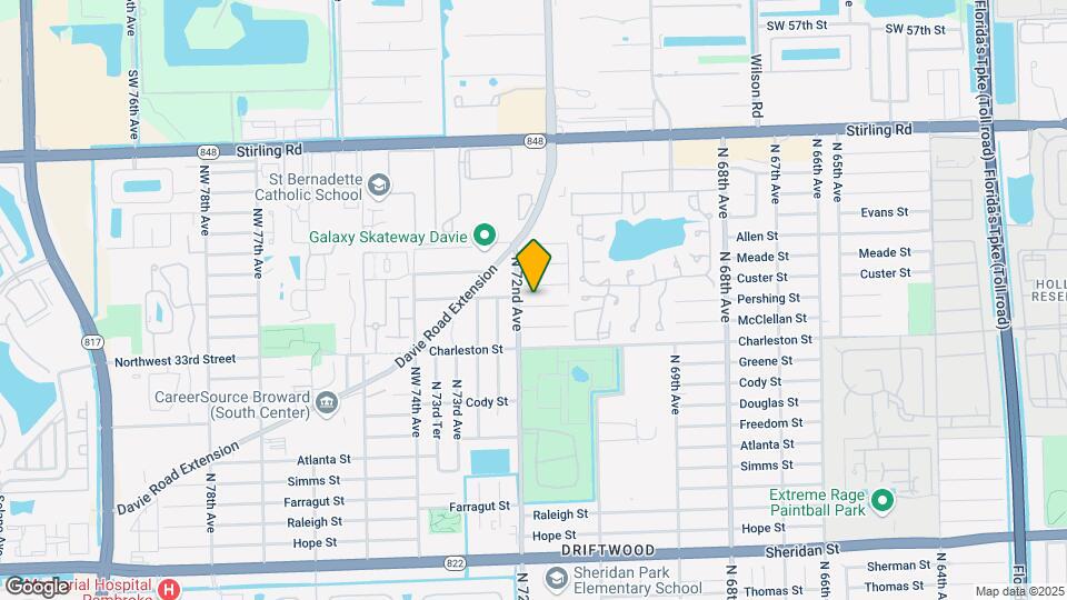 7161 Pershing St Map and Location Details