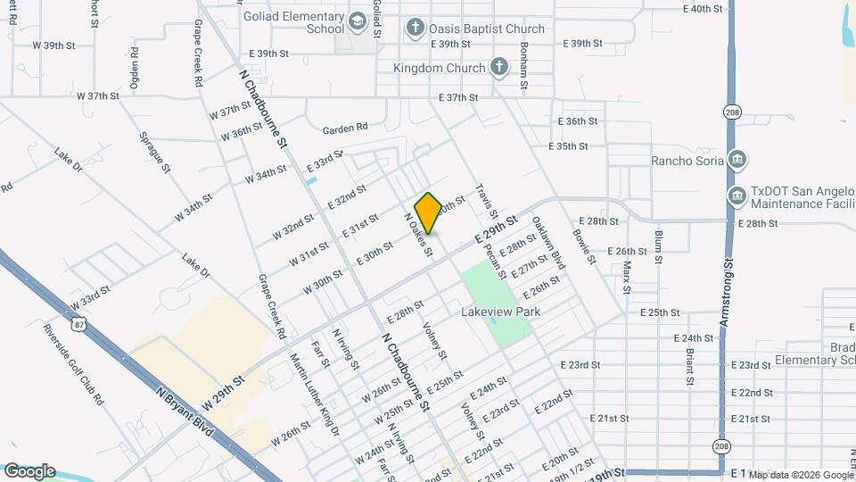 2922 N Oakes St Map and Location Details