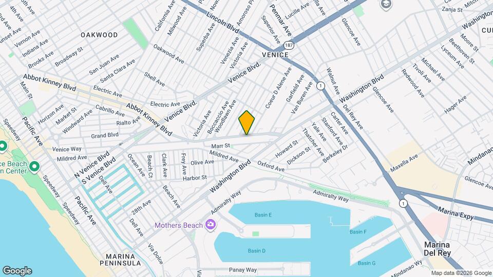 2607 Abbot Kinney Blvd Map and Location Details