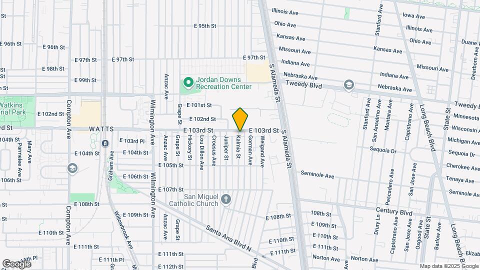2250 E 103rd St Mapa y Detalles de la Ubicación