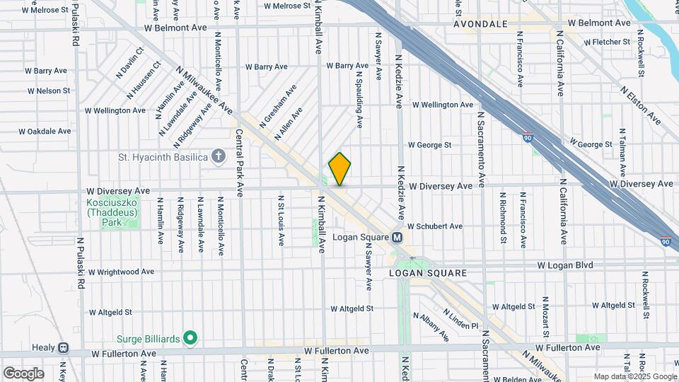 3335 W Diversey Ave Map and Location Details