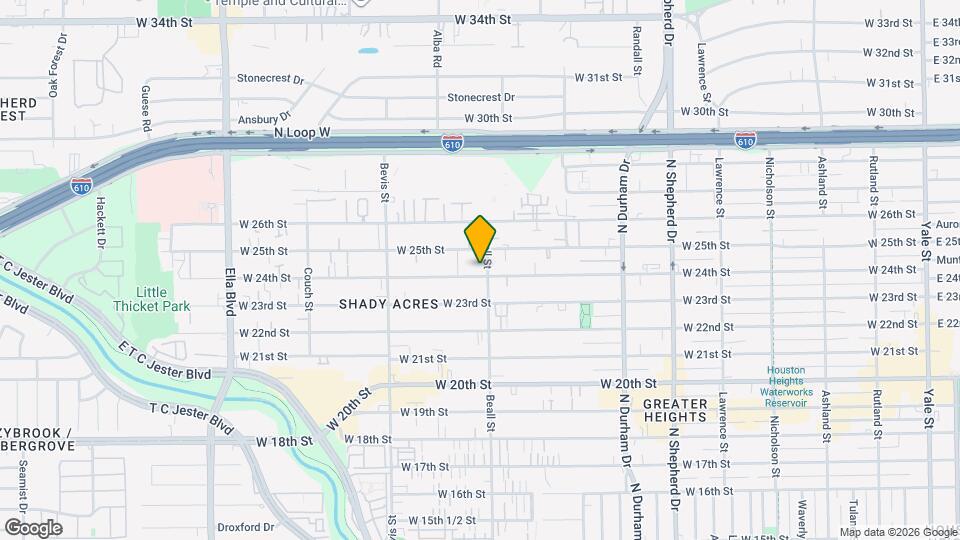 1107 W 24th St Map and Location Details