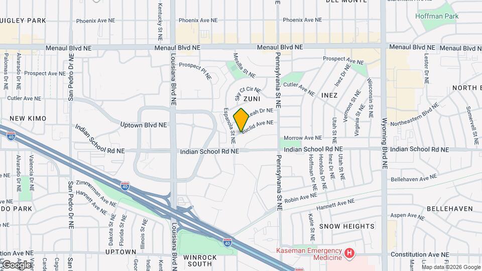 7408 Euclid Ave NE Map and Location Details