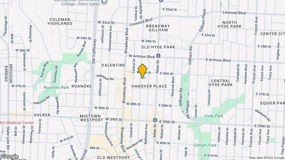 3619-3621 Wyandotte St Map and Location Details