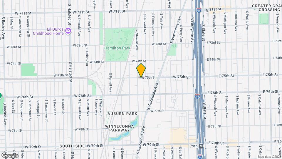 7501 S Stewart Ave Map and Location Details