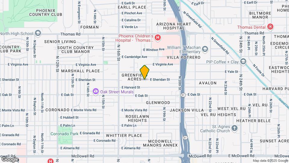 1735 E Sheridan St Map and Location Details
