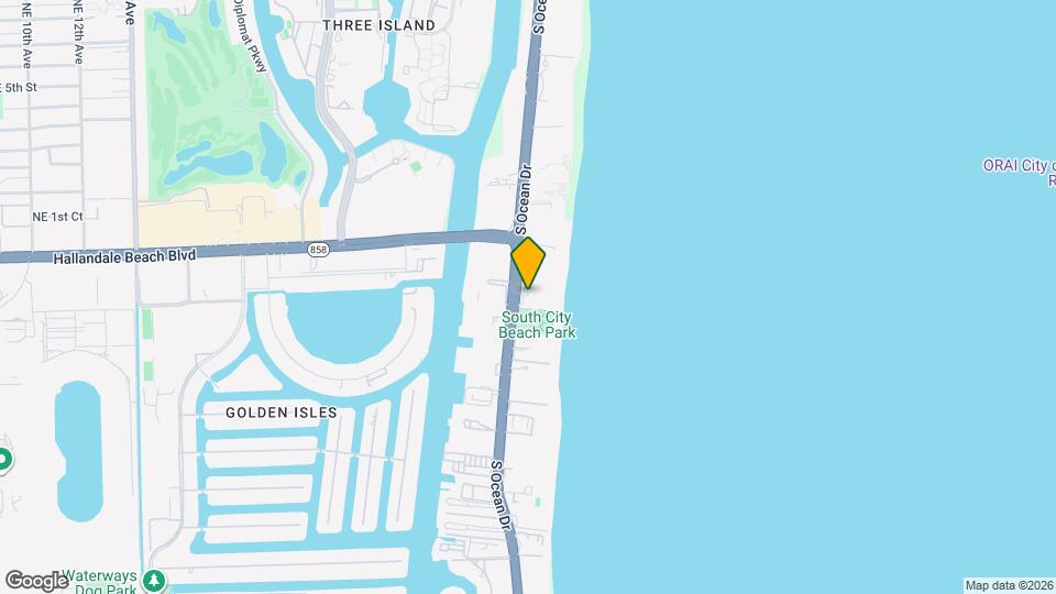 1850 S Ocean Dr, Unit 1405 Map and Location Details