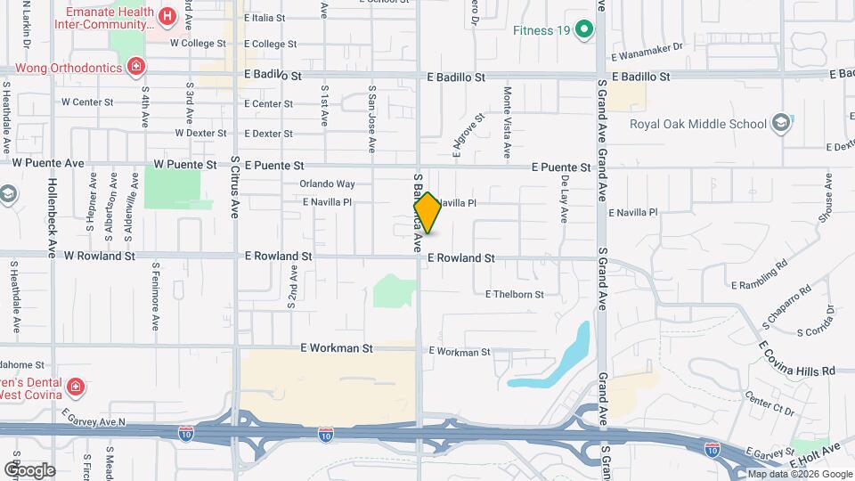 554 S Barranca Ave Map and Location Details