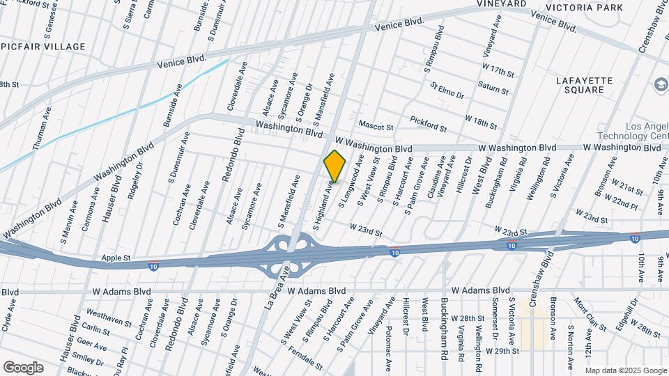 2112 S Highland Ave Map and Location Details