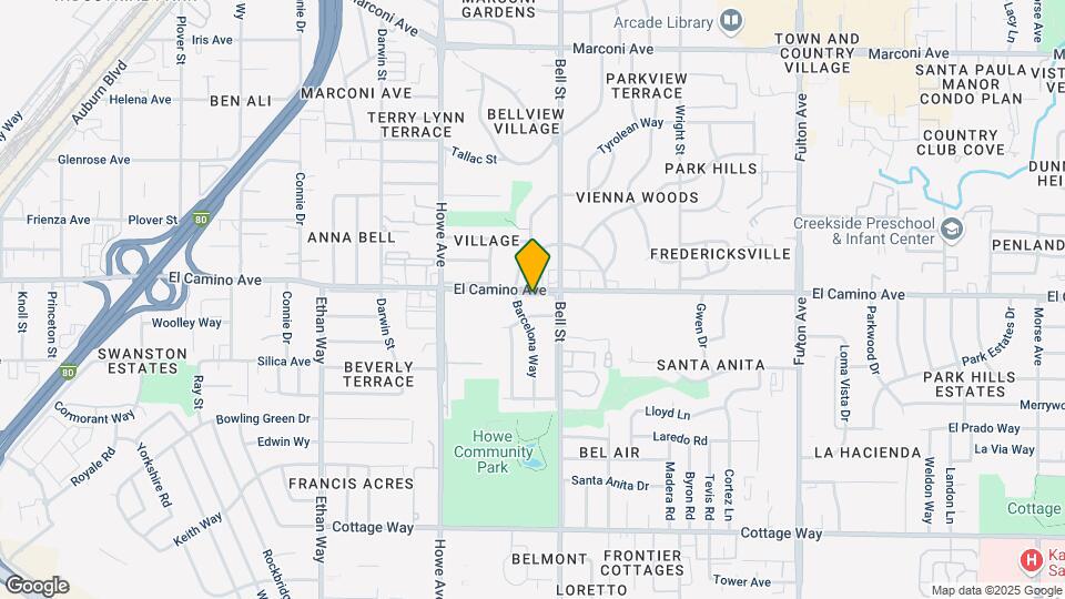 2256 El Camino Ave Map and Location Details