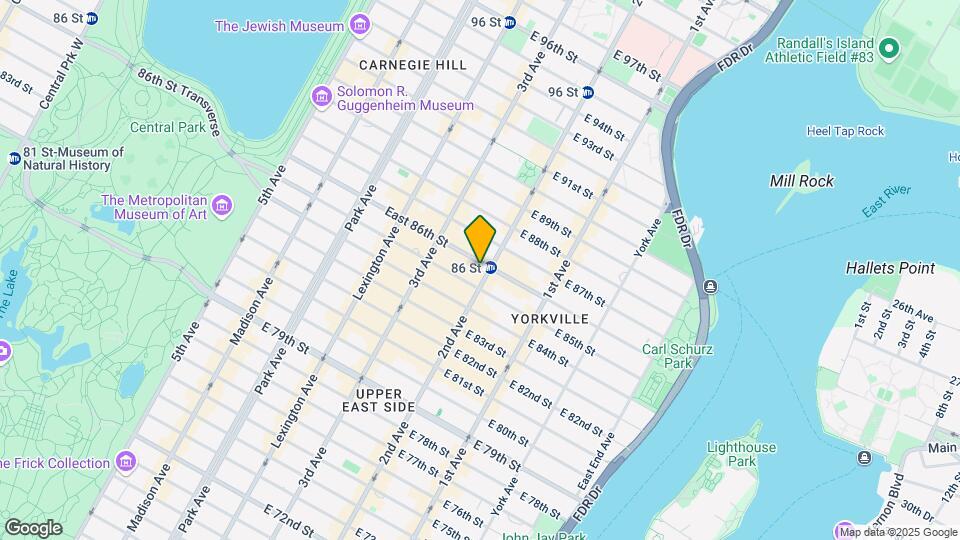 244 East 86th St Map and Location Details
