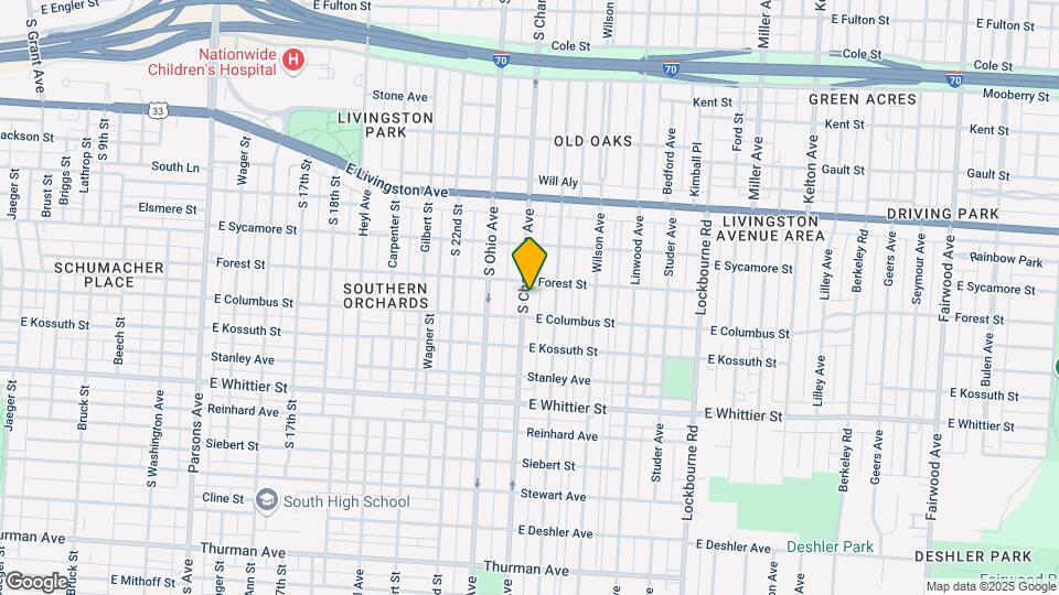 906 S Champion Ave Map and Location Details
