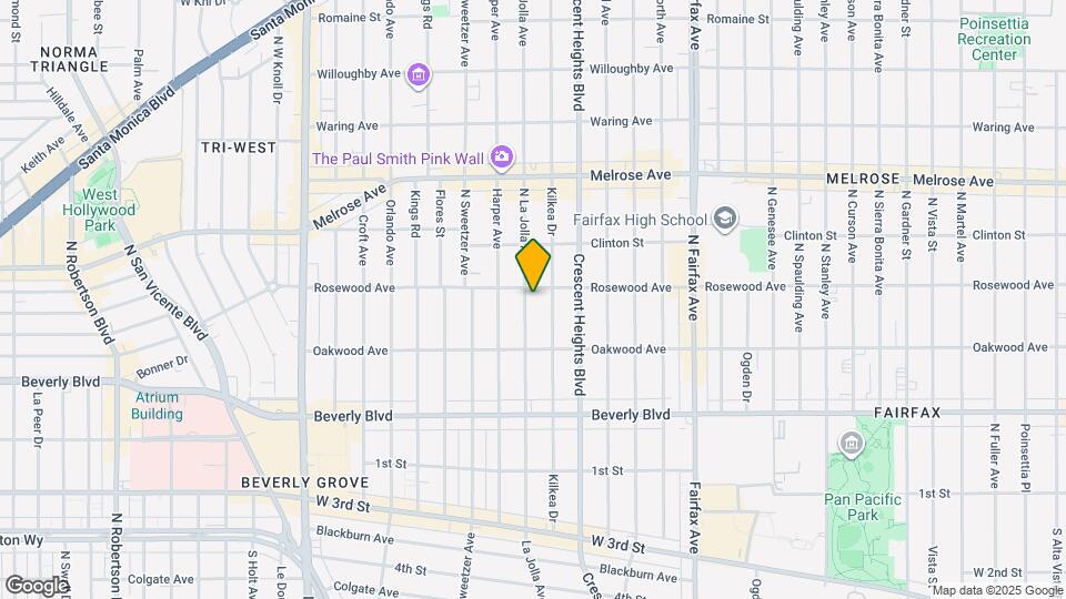 458 N La Jolla Ave Map and Location Details