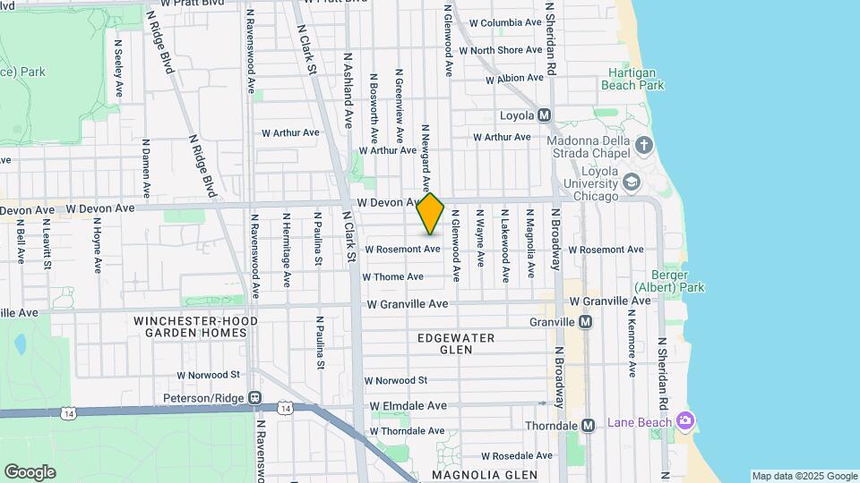 1432 W Rosemont Ave Map and Location Details