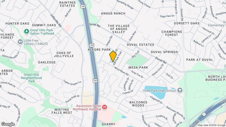 11600 Elk Park Trail Map and Location Details