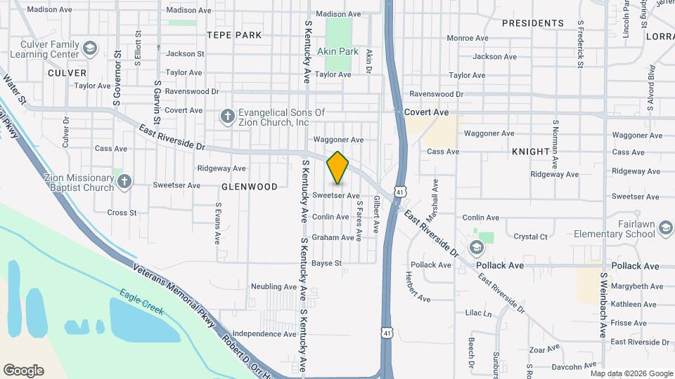 1729 S Kerth Ave Map and Location Details