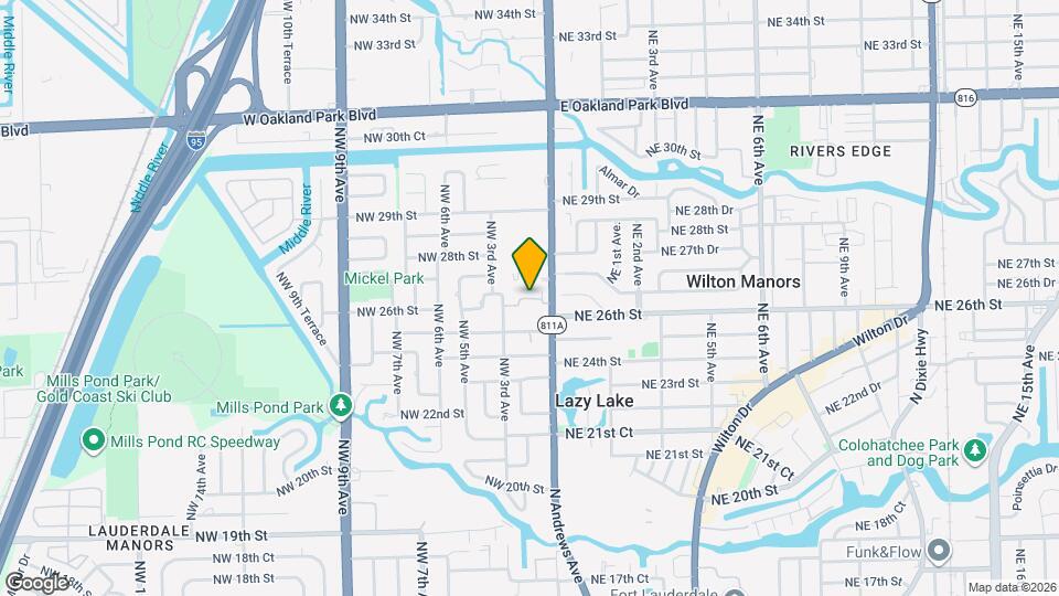 2625 N Andrews Ave, Unit 134 Mapa y Detalles de la Ubicación