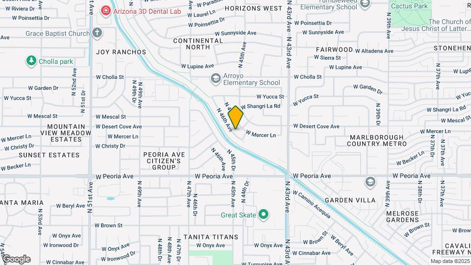 10817 N 46th Ave Map and Location Details