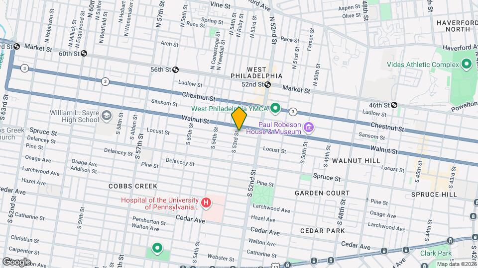 211 S 53rd St Map and Location Details
