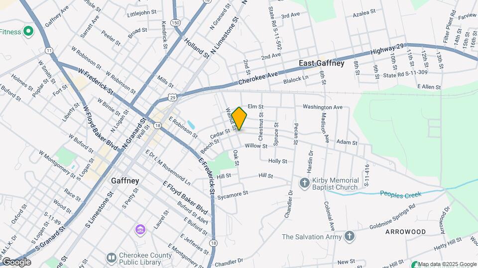 401 Walnut St Map and Location Details