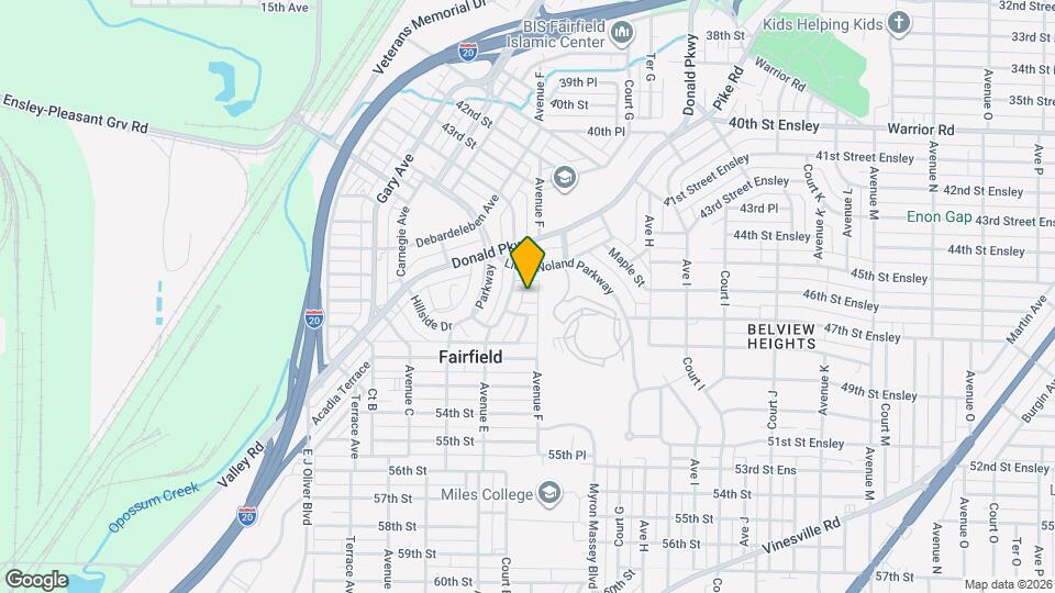 513 Oak Pl Map and Location Details