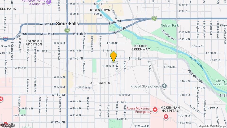 316 E 15th St Map and Location Details