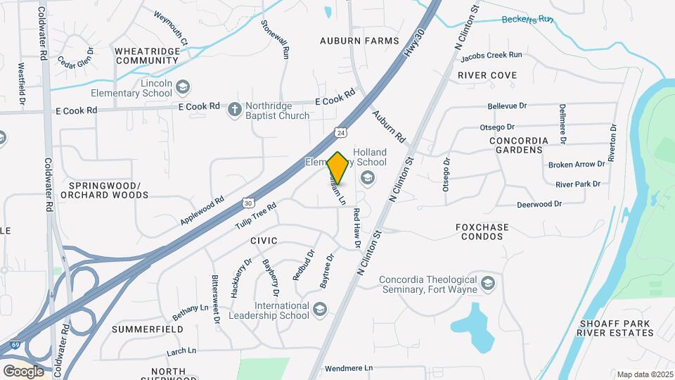 6932 Balsam Ln Map and Location Details