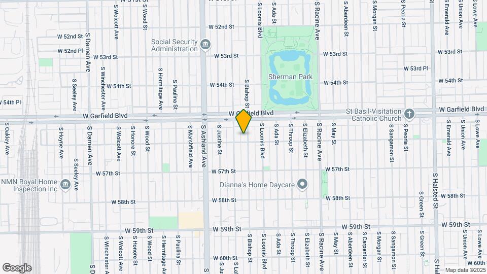 5536 S Bishop St Map and Location Details