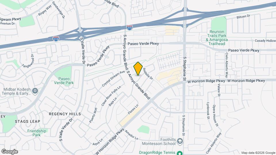1486 Arroyo Verde Dr Map and Location Details