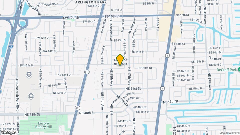 1597 NE 53rd Ct Map and Location Details