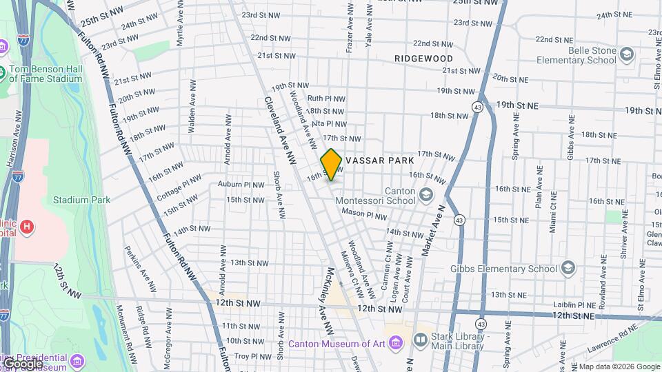 1518 Woodland Ave NW Map and Location Details