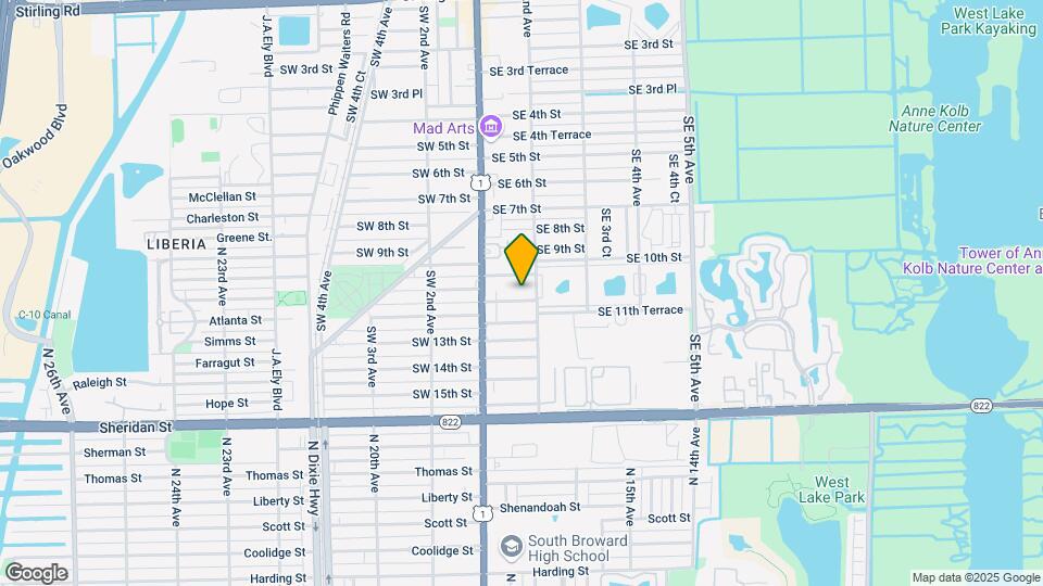 47 SE 11th St, Unit Dania Front Unit Map and Location Details