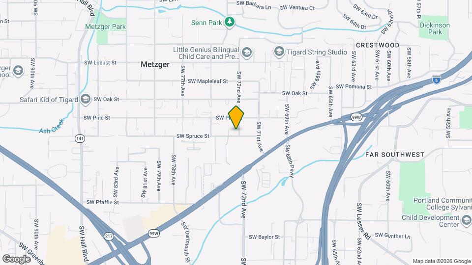 7207 SW Spruce St Mapa y Detalles de la Ubicación