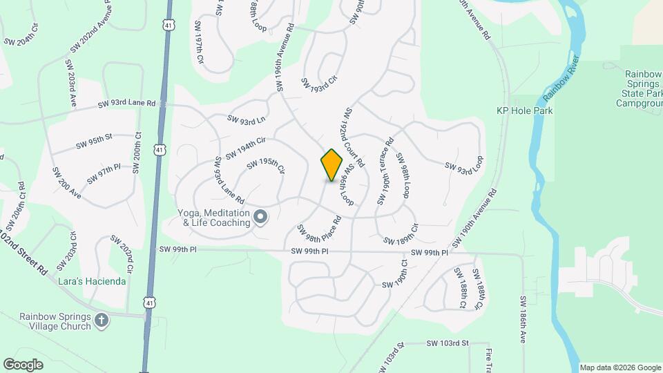 9707 SW 196th Avenue Rd Map and Location Details