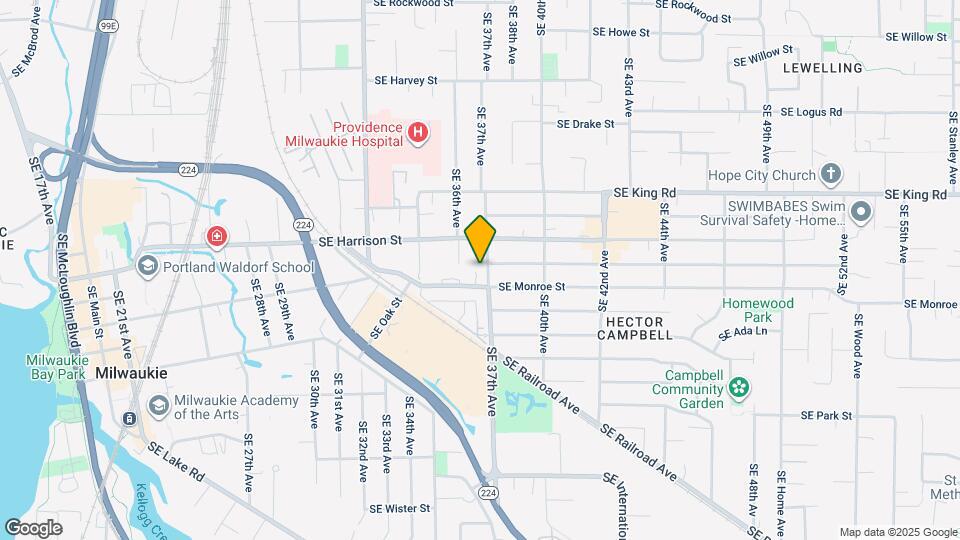 3677 SE Monroe St Map and Location Details