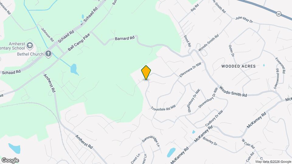 6814 Trousdale Rd NW Map and Location Details