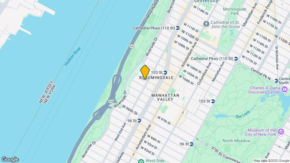 839 West End Ave Mapa y Detalles de la Ubicación