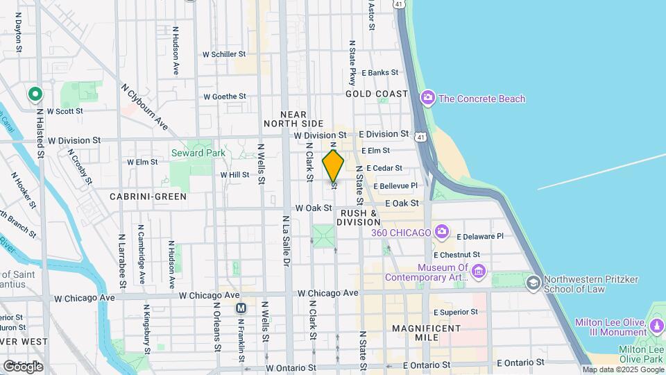 1064 N Dearborn St Map and Location Details