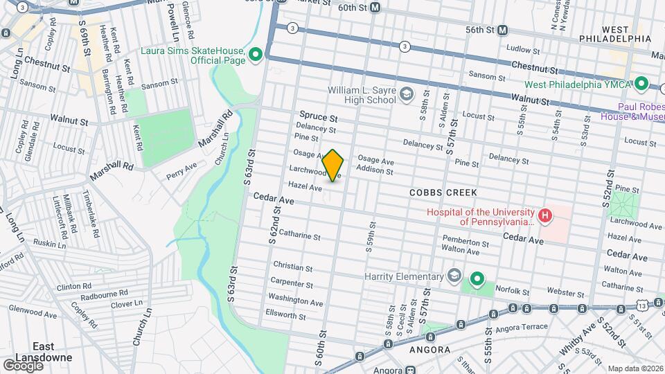 6019 Hazel Ave, Unit 1st Floor Map and Location Details