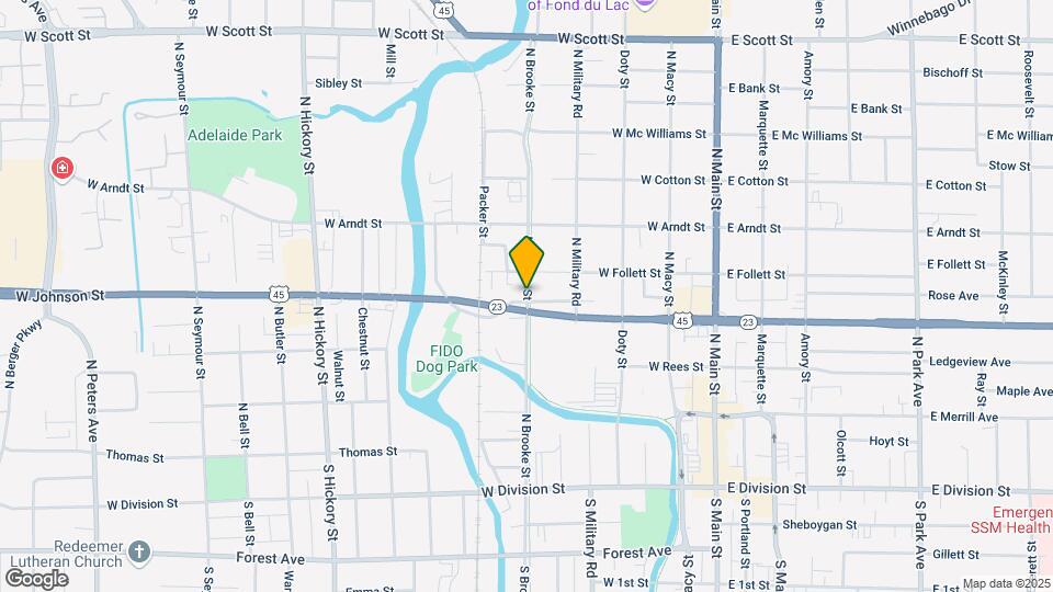 196 N Brooke St Map and Location Details
